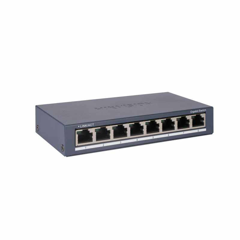 Hikvision DS-3E0508-O switch cu 8 porturi Gigabit fara management