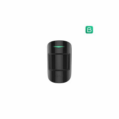 AJAX MotionProtect Plus BL detector PIR de miscare wireless negru cu microunde si imunitate la animale