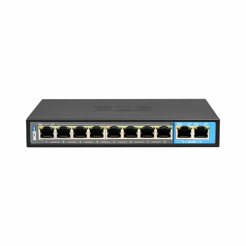BCS-B-SP08G02G Switch 10 Porturi, 8×RJ45 1Gbps, 2×RJ45 1Gbps