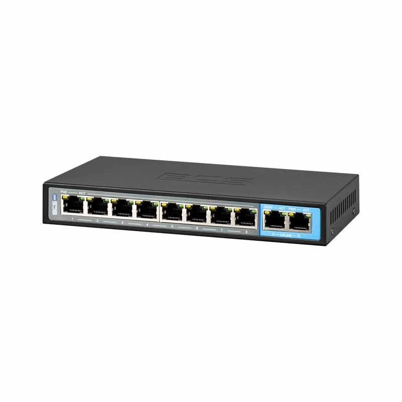 BCS-B-SP08G02G Switch 10 Porturi, 8×RJ45 1Gbps, 2×RJ45 1Gbps