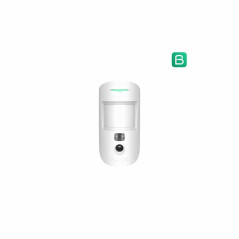 AJAX MotionCam WH detector PIR cu verificare foto la alarma wireless alb