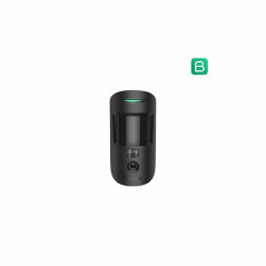 AJAX MotionCam (PhOD) BL detector PIR wireless negru cu verificare foto la alarma si la cerere